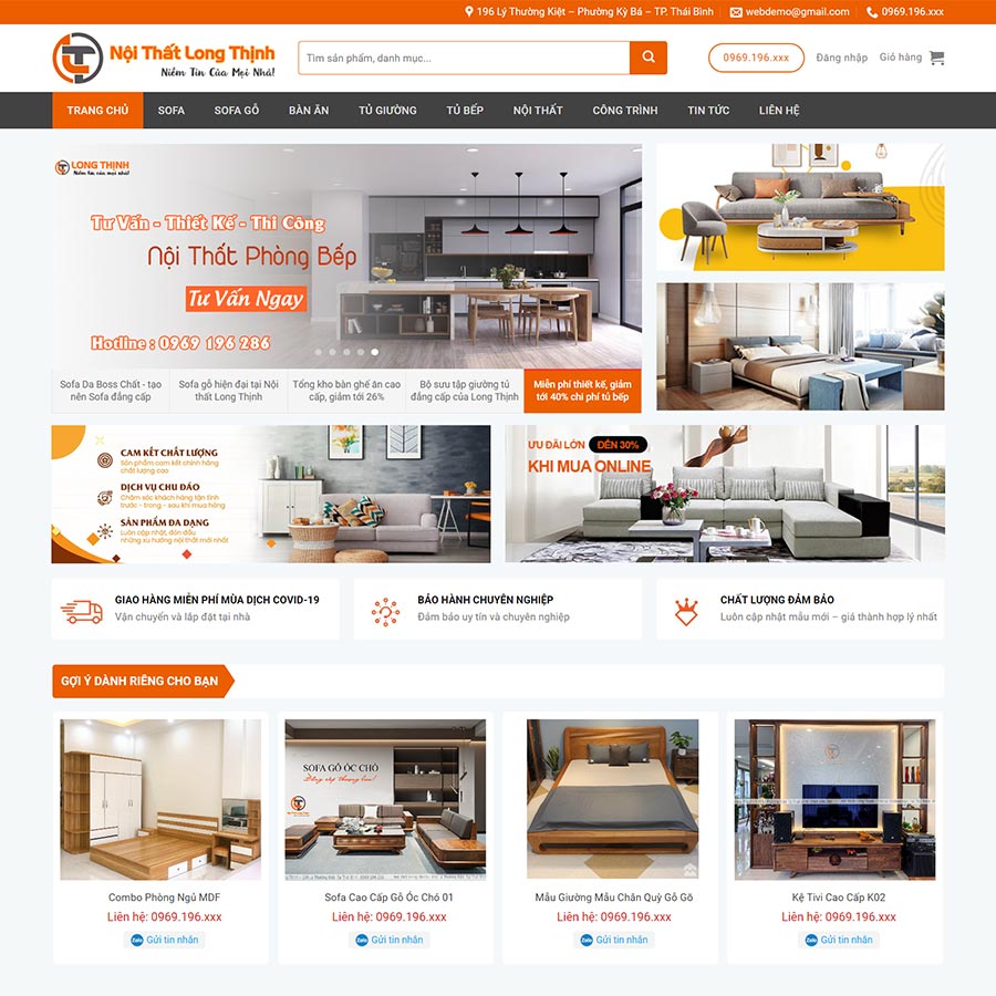 Theme WordPress nội thất