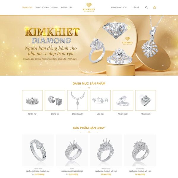 Theme WordPress bán trang sức