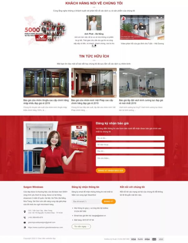 Alternative view of Thiết kế website bán cửa nhôm (KISO17775)