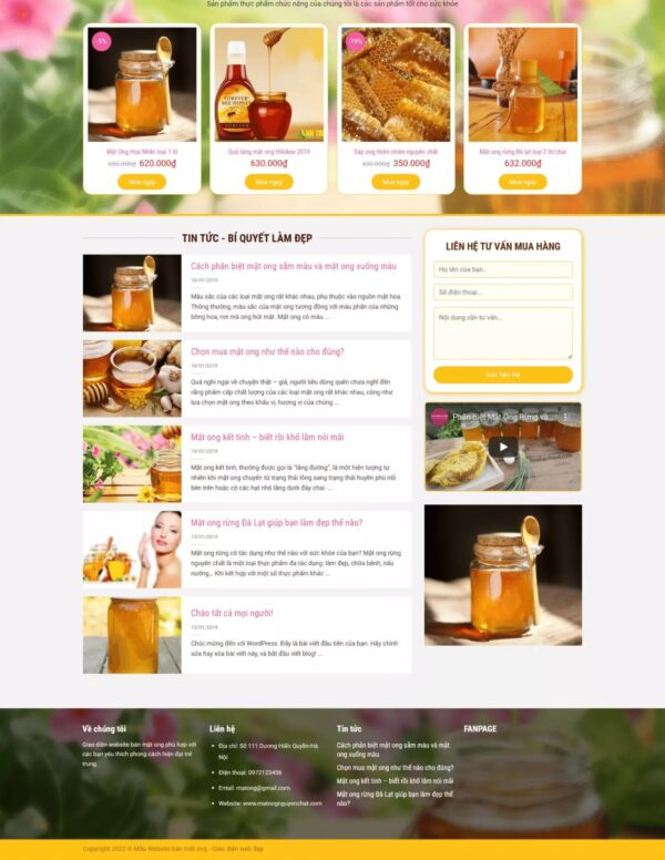 Alternative view of Thiết kế website bán mật ong (KISO17856)