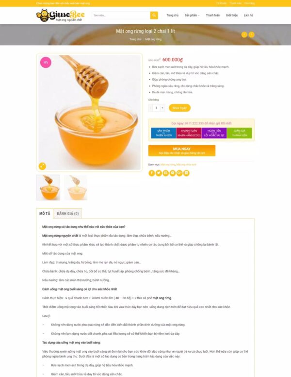 Thiết kế website bán mật ong (KISO17856) - Ảnh 3