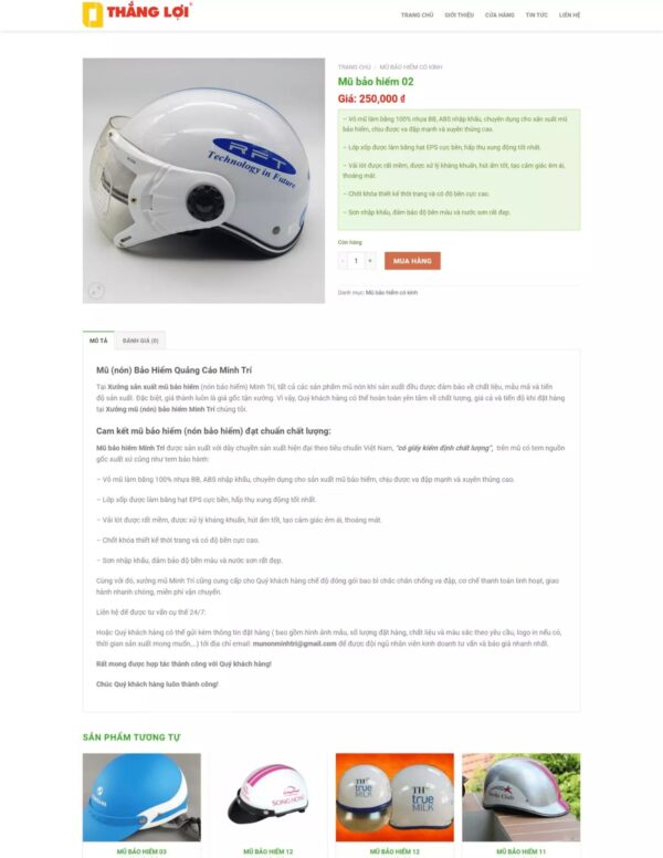 Thiết kế website bán mũ bảo hiểm (KISO17712) - Ảnh 3