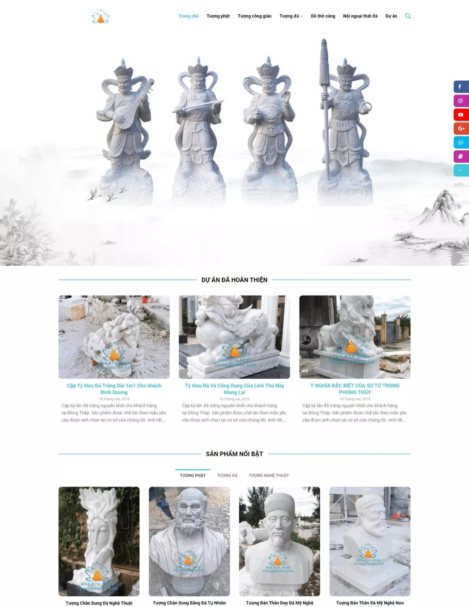 Thiết kế website bán tượng phật
