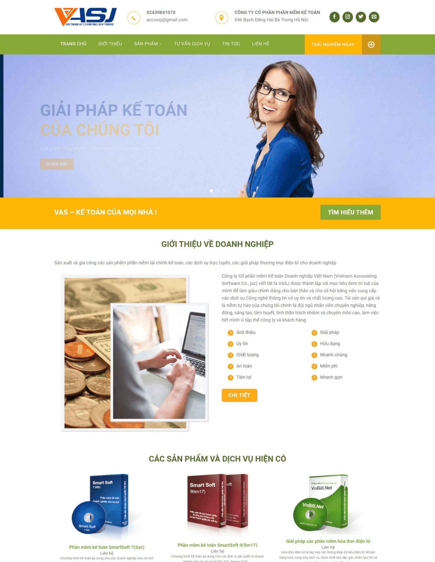 Thiết kế website công ty kế toán