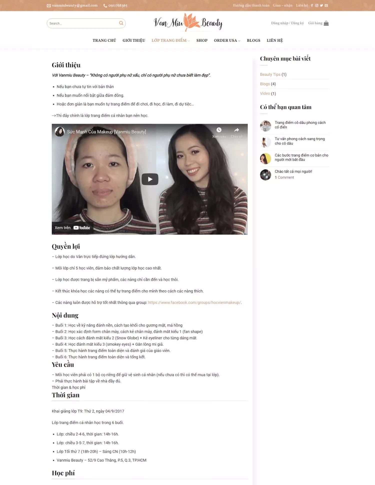 Thiết kế website dạy trang điểm (KISO17695) - Ảnh 3