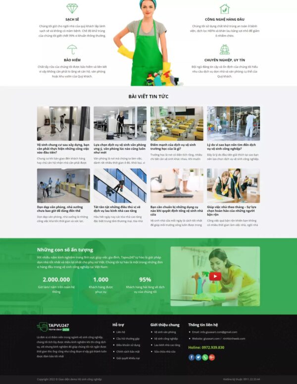 Alternative view of Thiết kế website dịch vụ vệ sinh công nghiệp (KISO17706)