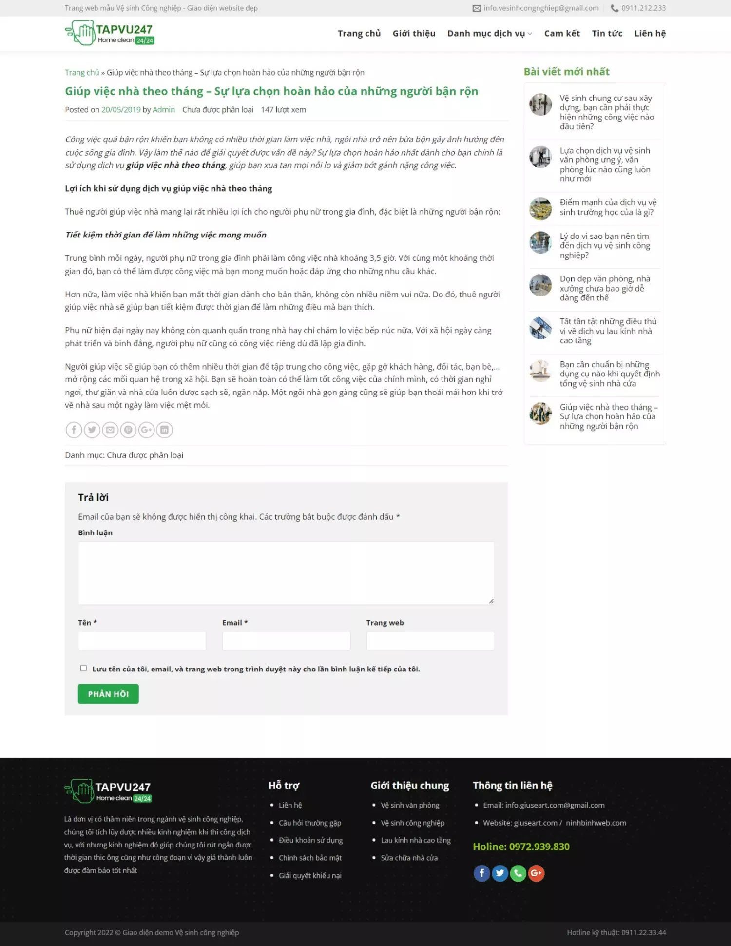 Thiết kế website dịch vụ vệ sinh công nghiệp (KISO17706) - Ảnh 4