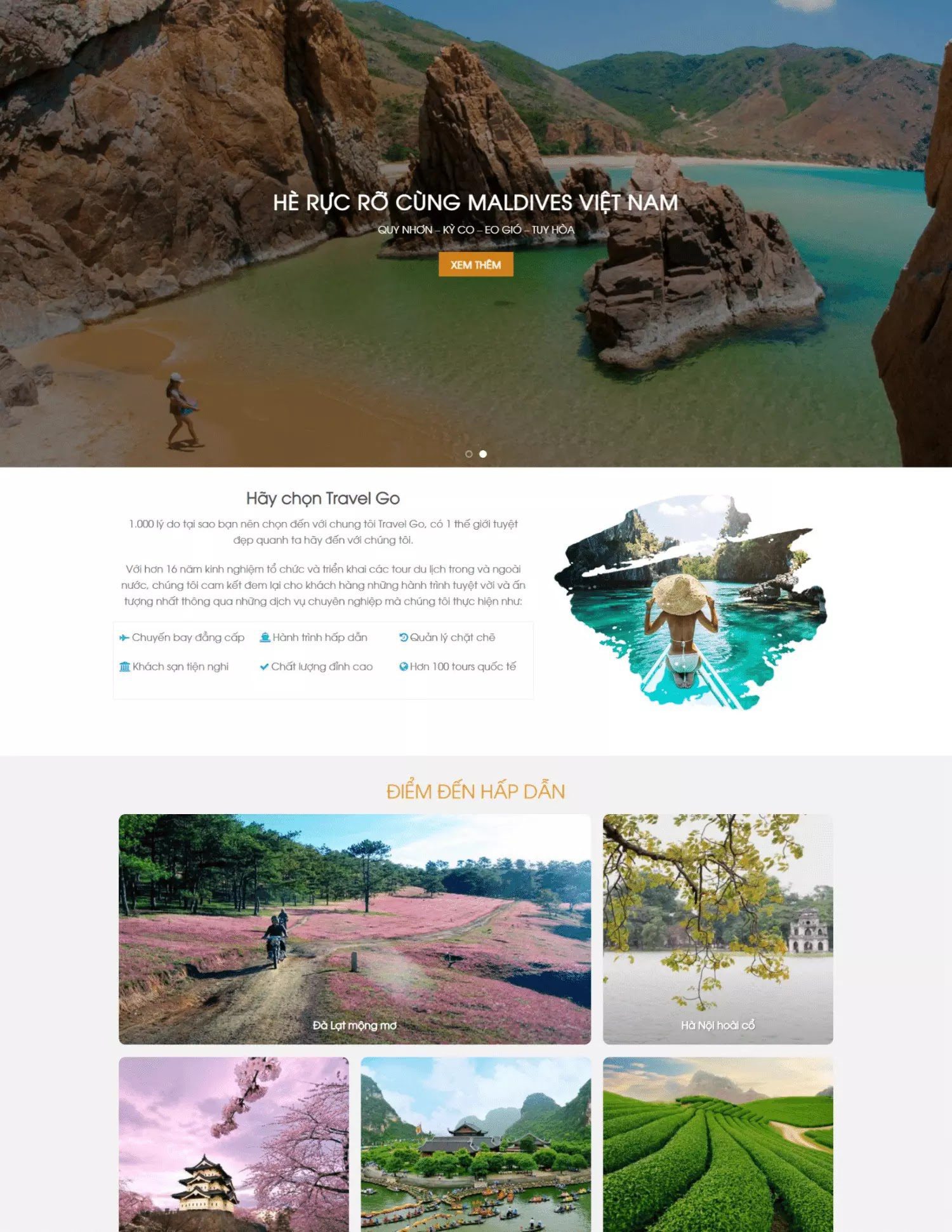 Thiết kế website du lịch Go Travel