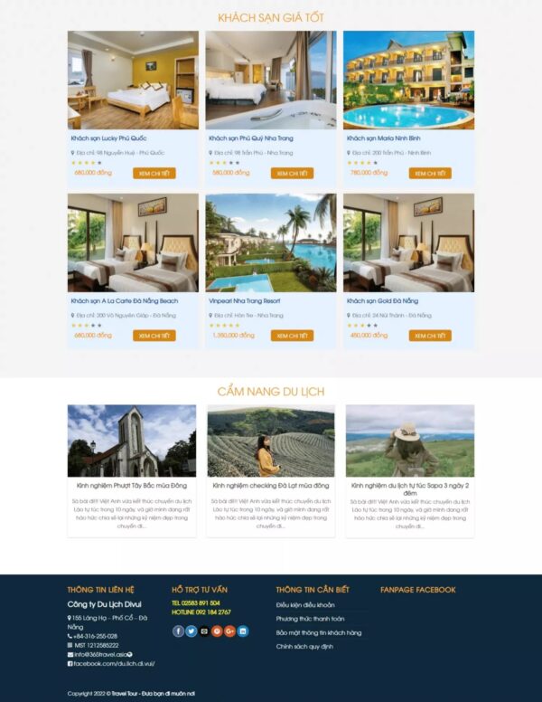 Alternative view of Thiết kế website du lịch DiVui Travel (KISO17916)