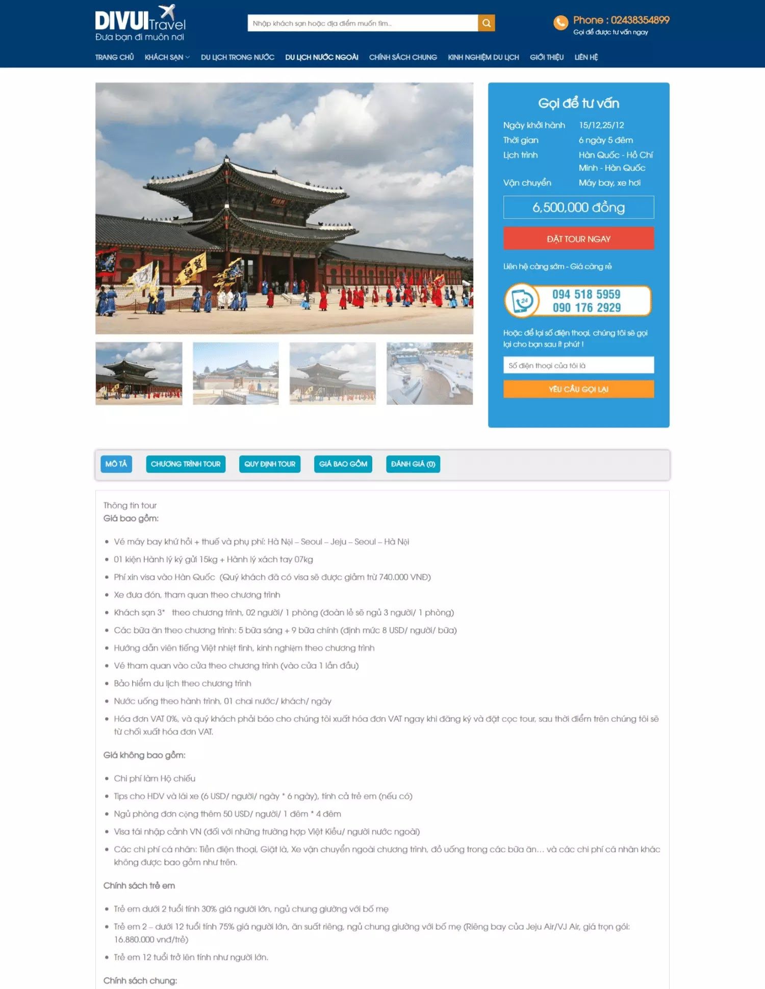 Thiết kế website du lịch DiVui Travel (KISO17916) - Ảnh 3
