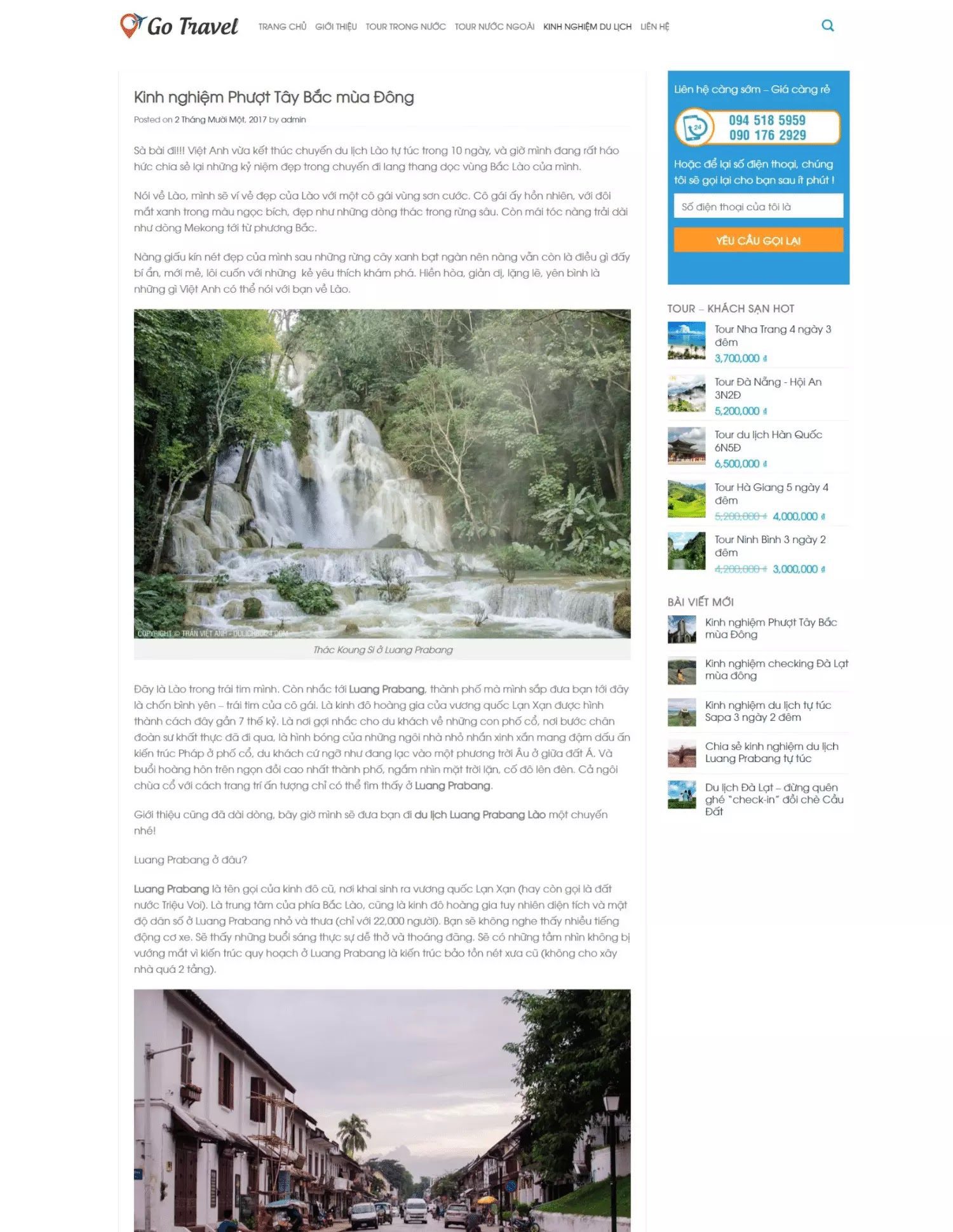Thiết kế website du lịch Go Travel (KISO17910) - Ảnh 4