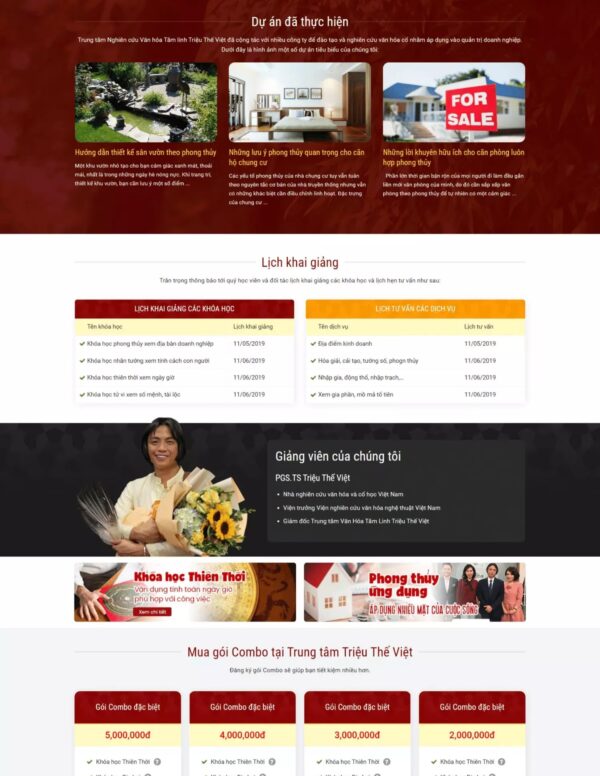 Thiết kế website khoá học phong thuỷ (KISO17729) - Ảnh 3