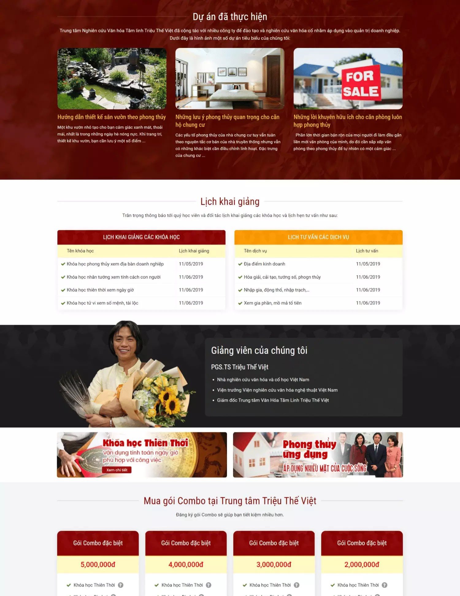 Thiết kế website khoá học phong thuỷ (KISO17729) - Ảnh 3