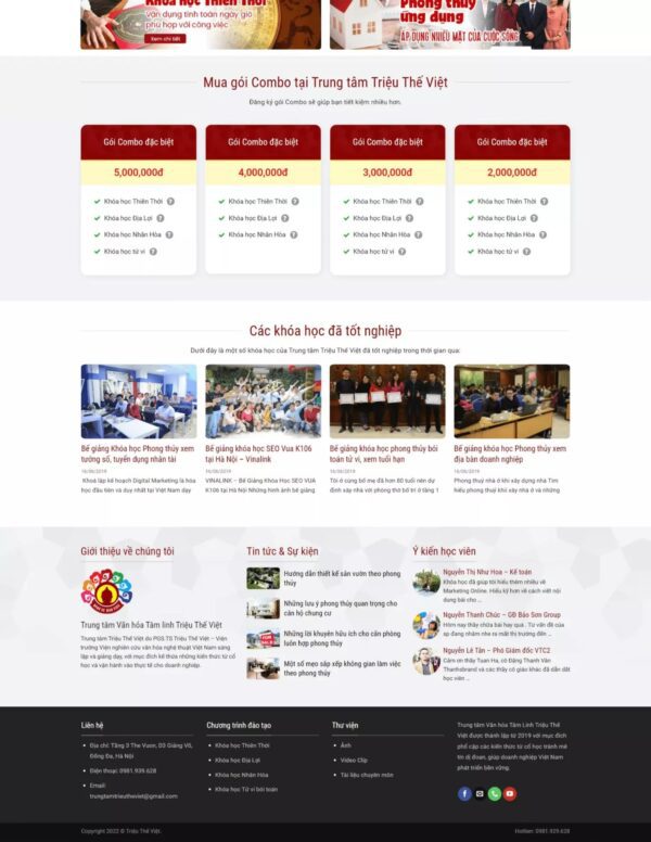 Alternative view of Thiết kế website khoá học phong thuỷ (KISO17729)