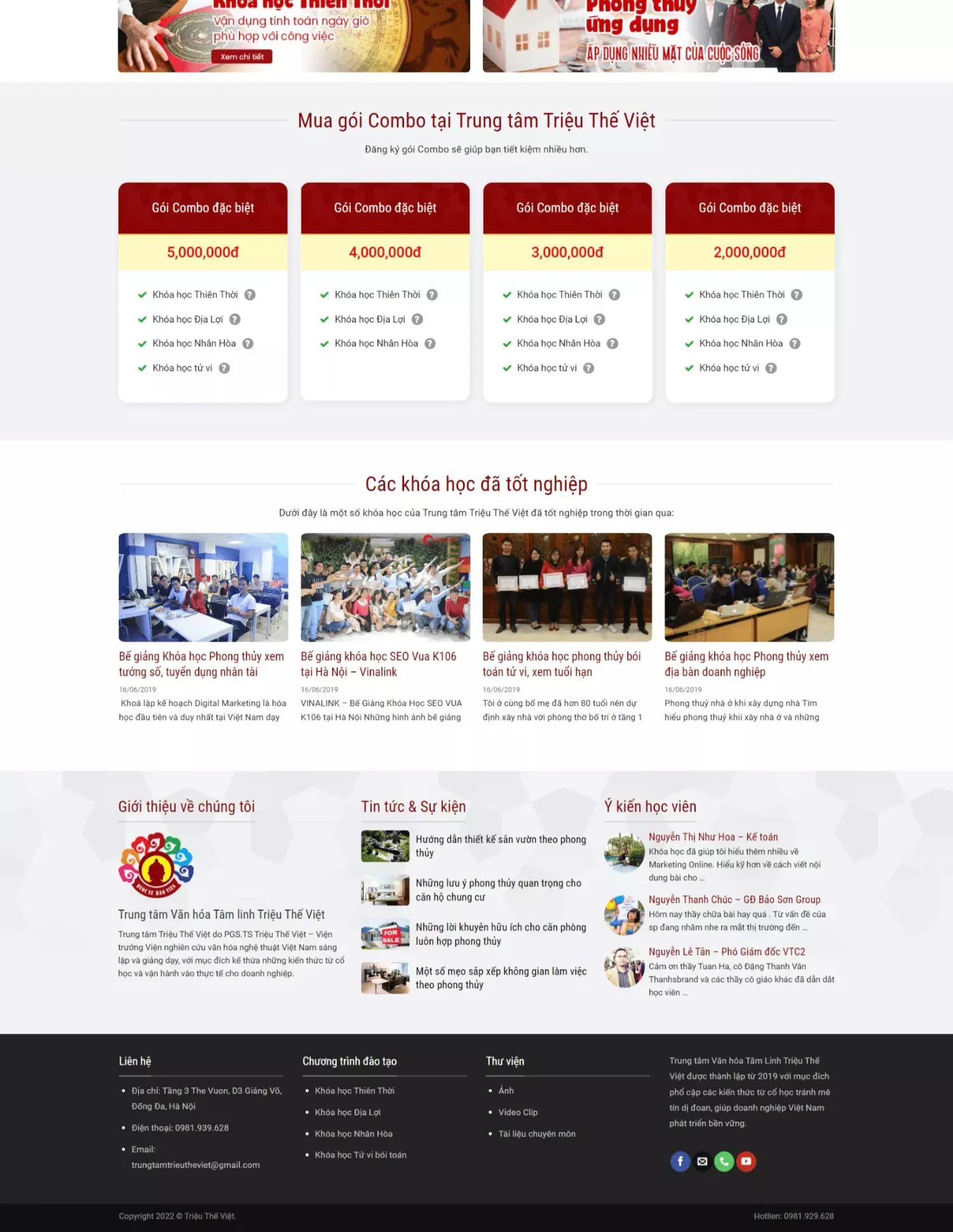 Thiết kế website khoá học phong thuỷ (KISO17729) - Ảnh 2