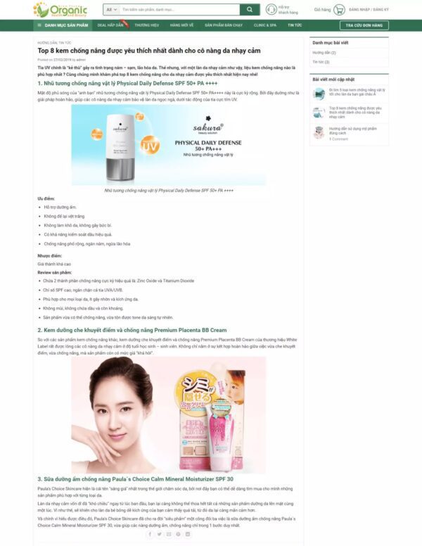 Thiết kế website mỹ phẩm (KISO17840) - Ảnh 3
