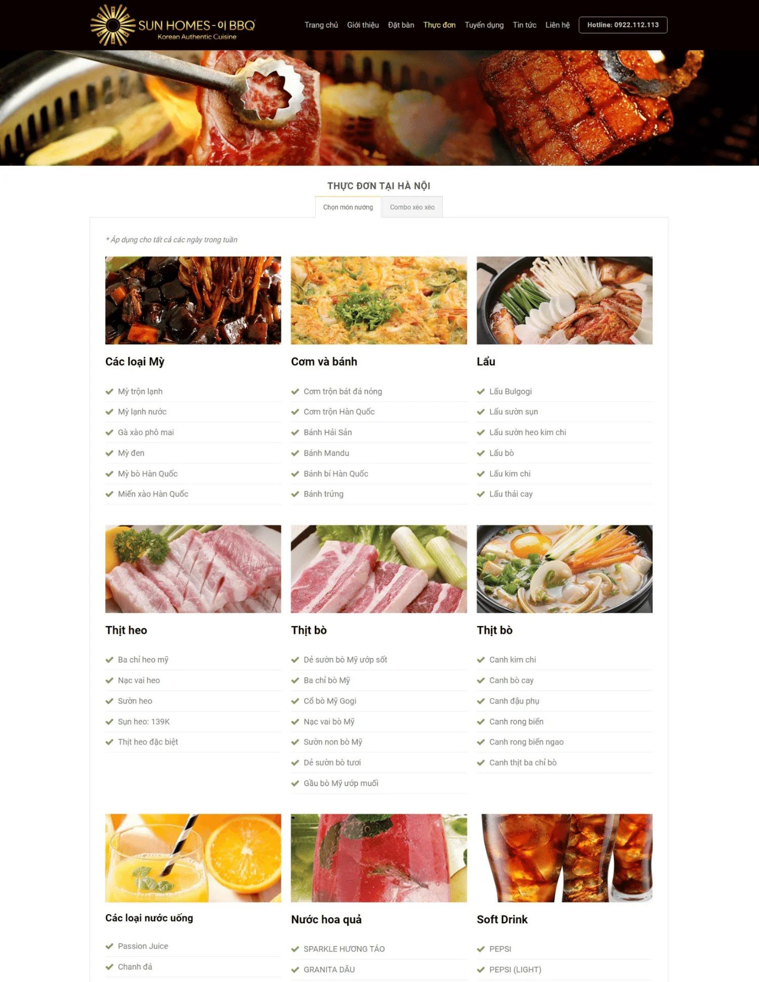 Thiết kế website nhà hàng BBQ (KISO17951) - Ảnh 3