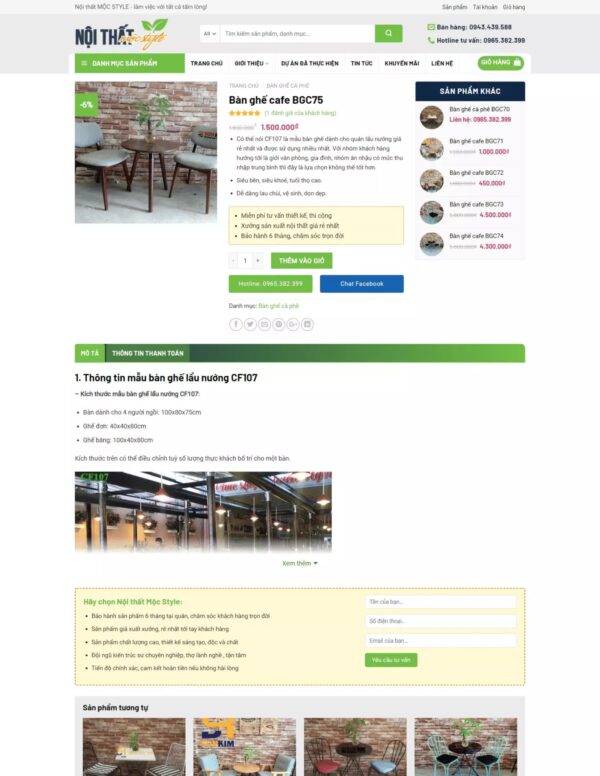 Thiết kế website nội thất Mộc Style (KISO17850) - Ảnh 3