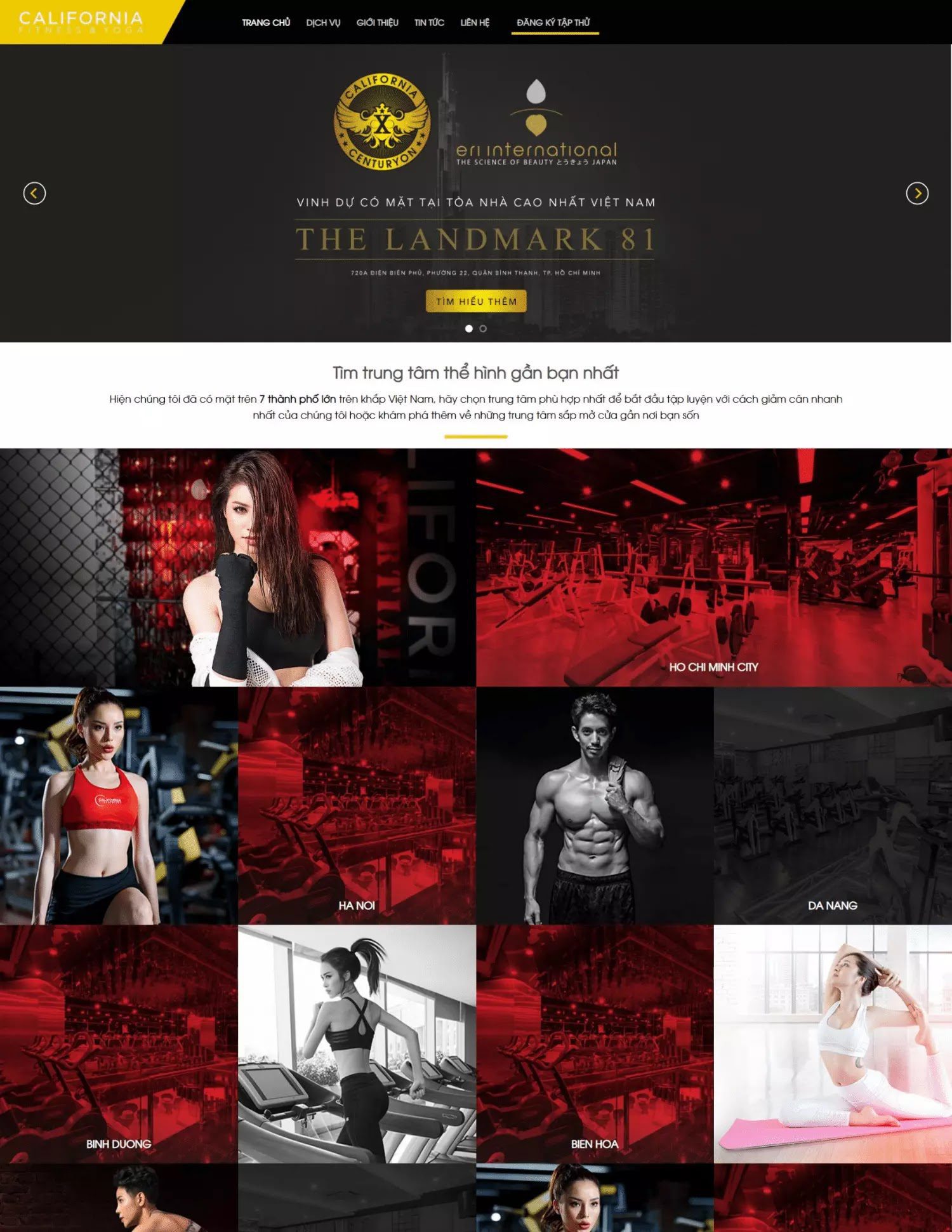 Thiết kế website phòng tập Gym
