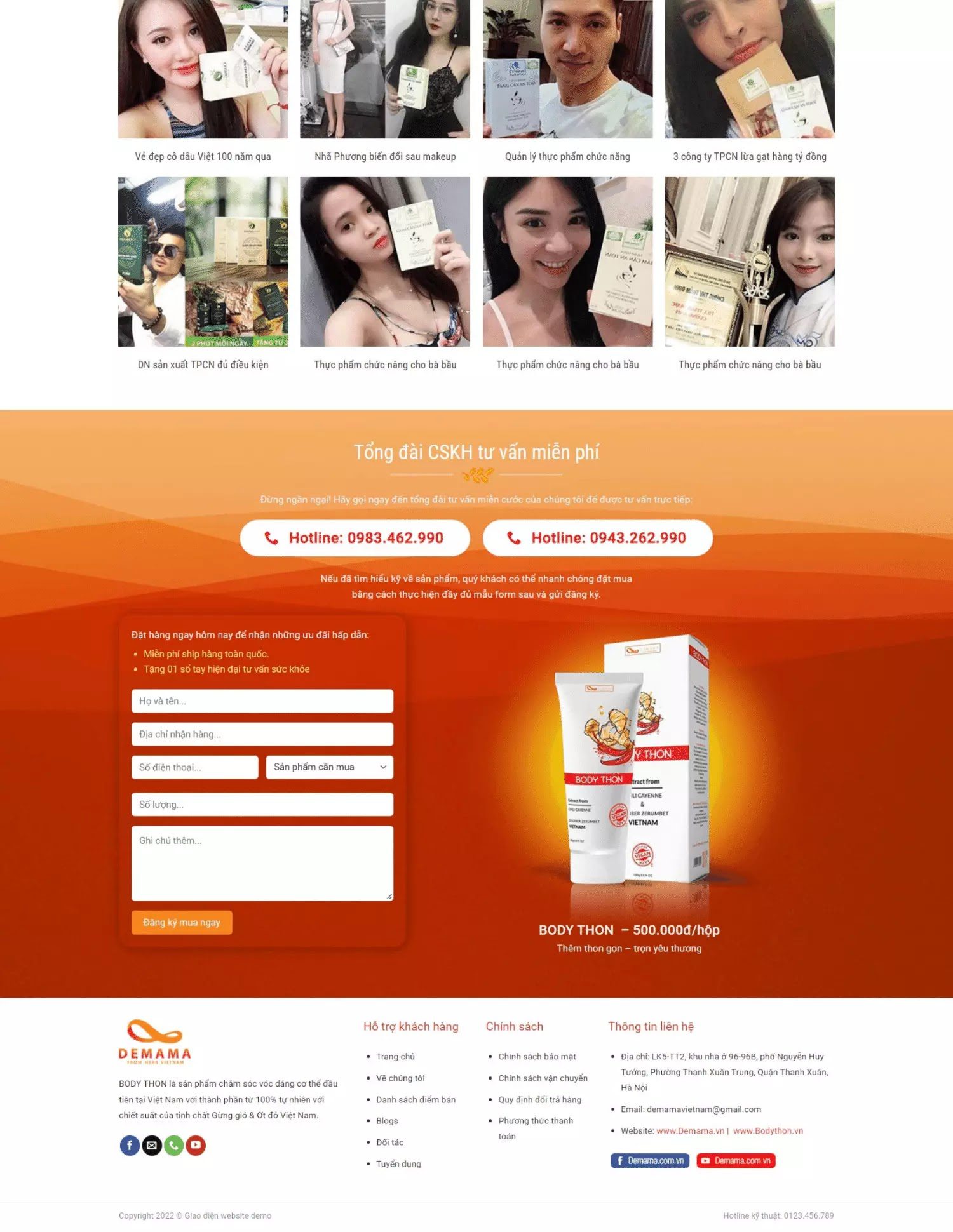 Thiết kế website bán kem tan mỡ bụng (KISO17721) - Ảnh 2