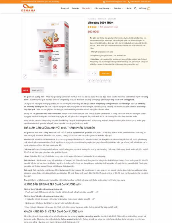 Thiết kế website bán kem tan mỡ bụng (KISO17721) - Ảnh 4