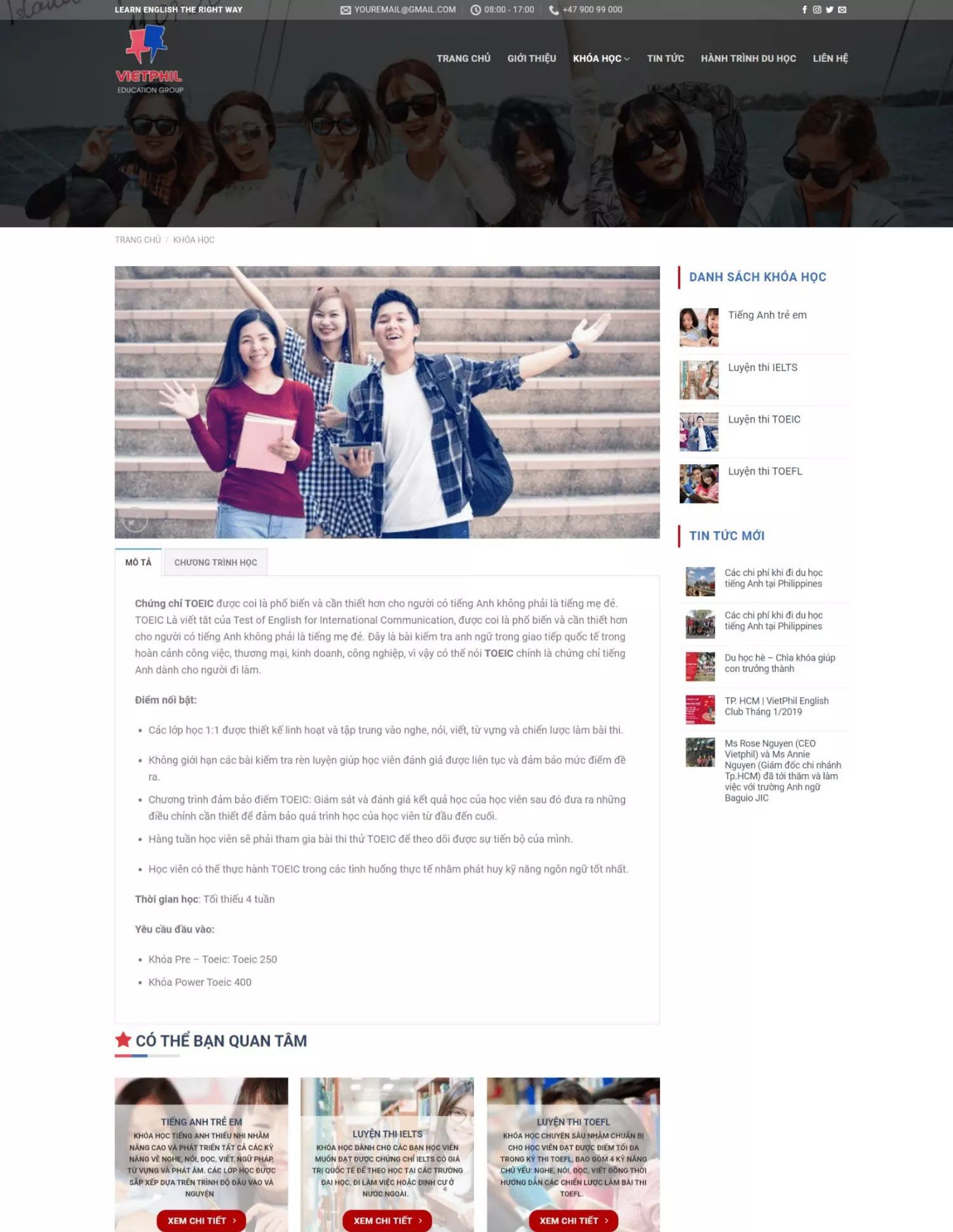 Thiết kế website trung tâm tiếng anh (KISO17816) - Ảnh 3