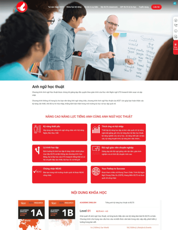 Thiết kế website trung tâm Anh Ngữ (KISO18087) - Ảnh 4