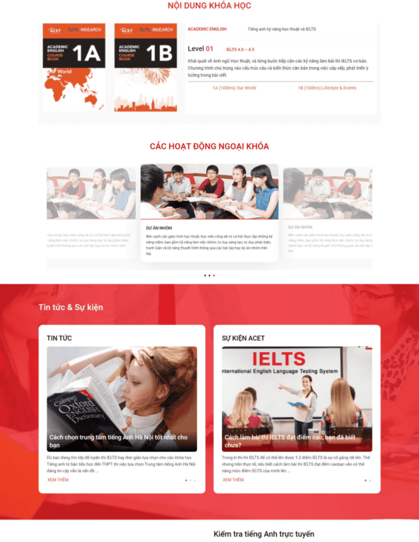 Thiết kế website trung tâm Anh Ngữ (KISO18087) - Ảnh 3