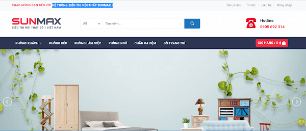 Giao diện website nội thất