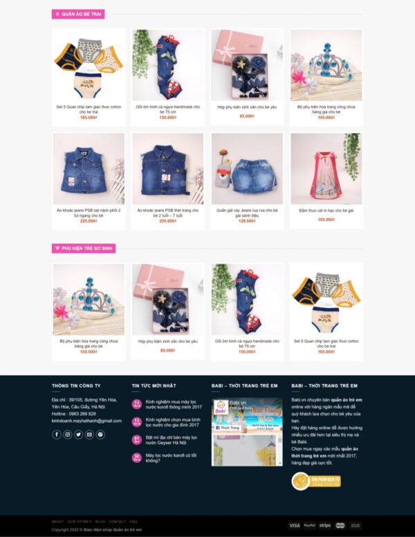 Alternative view of Thiết kế website thời trang trẻ em (KISO18124)