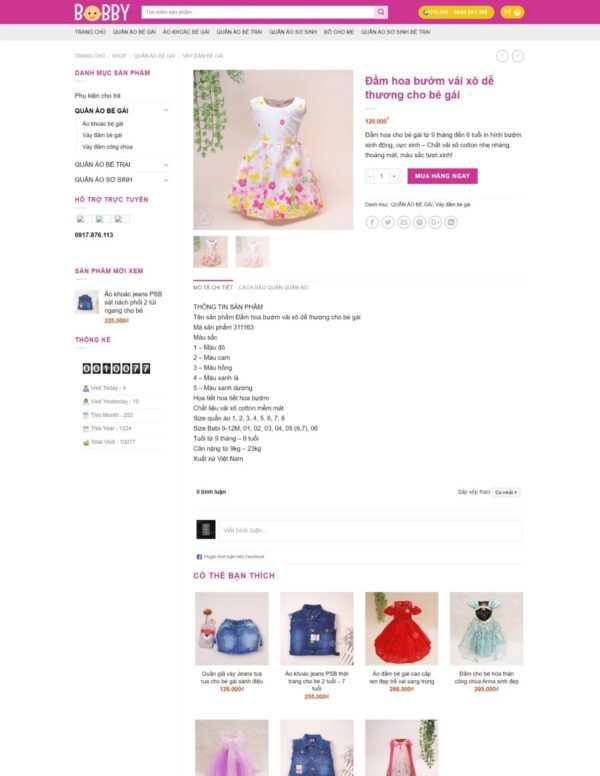 Thiết kế website thời trang trẻ em (KISO18124) - Ảnh 3
