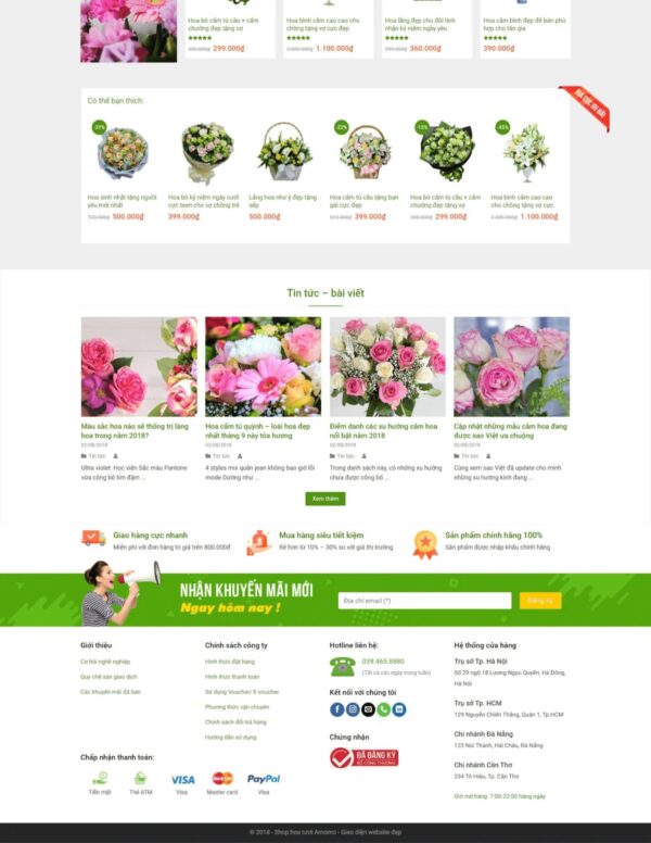 Alternative view of Thiết kế website bán hoa tươi cực đẹp (KISO18095)