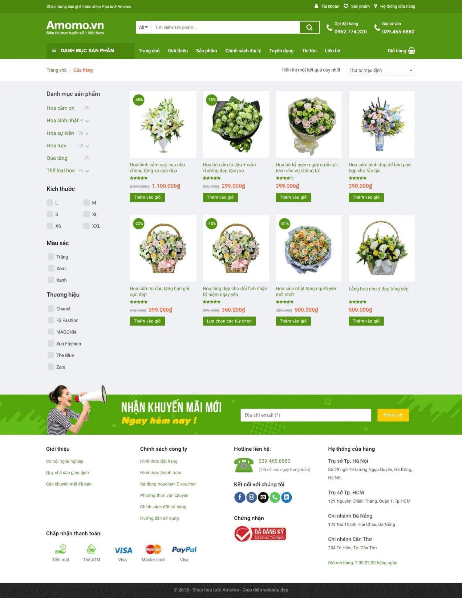 Thiết kế website bán hoa tươi cực đẹp (KISO18095) - Ảnh 3