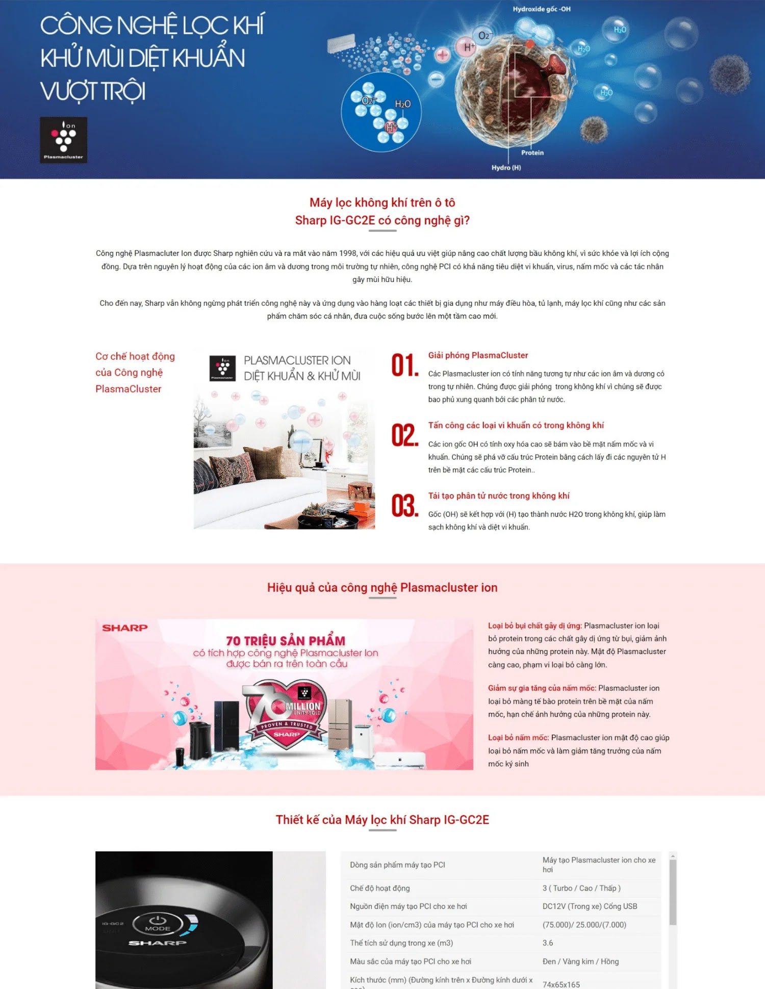 Thiết kế website bán máy lọc khí SHARP (KISO18176) - Ảnh 3