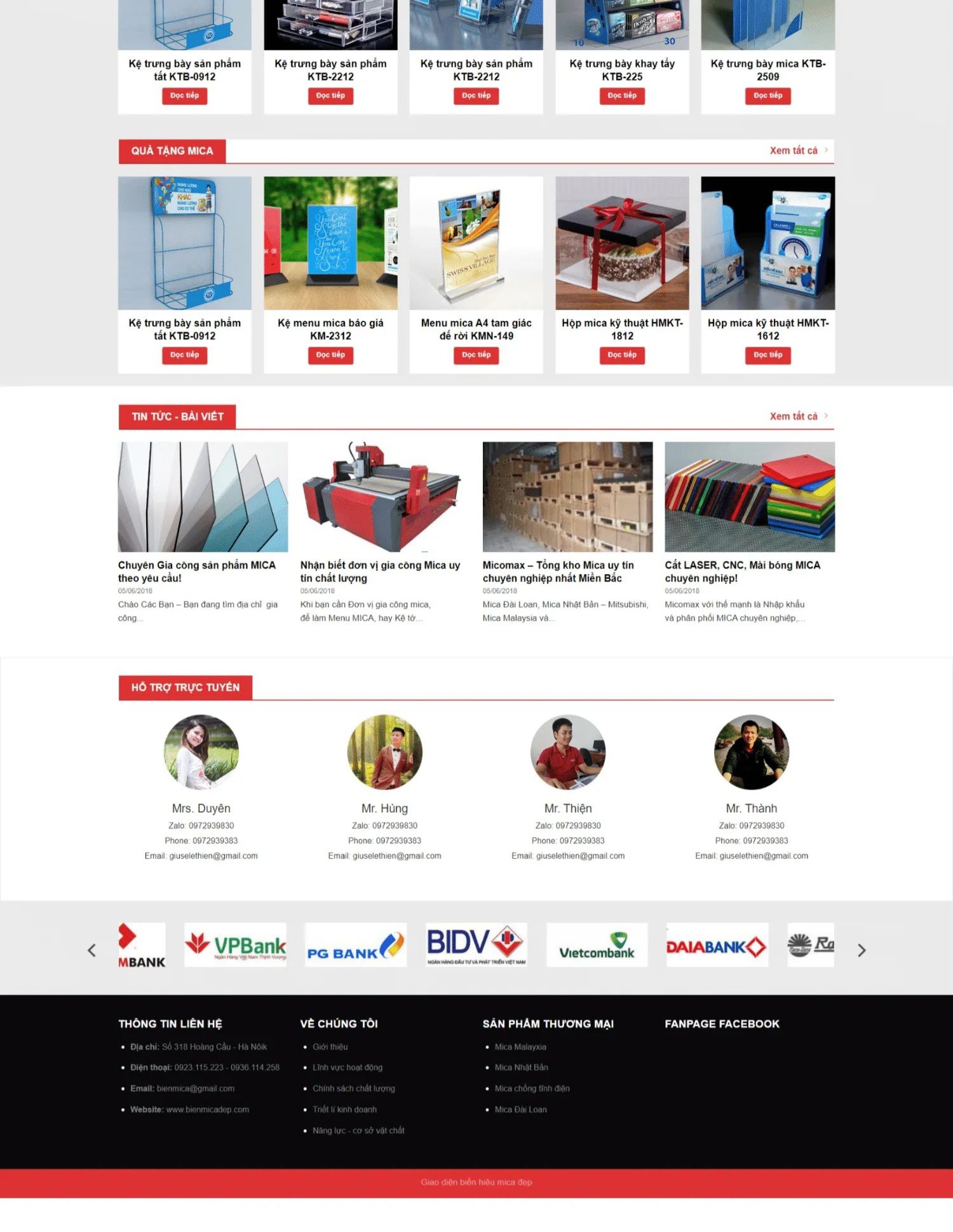 Thiết kế website bán sản phẩm Mica (KISO18046) - Ảnh 2