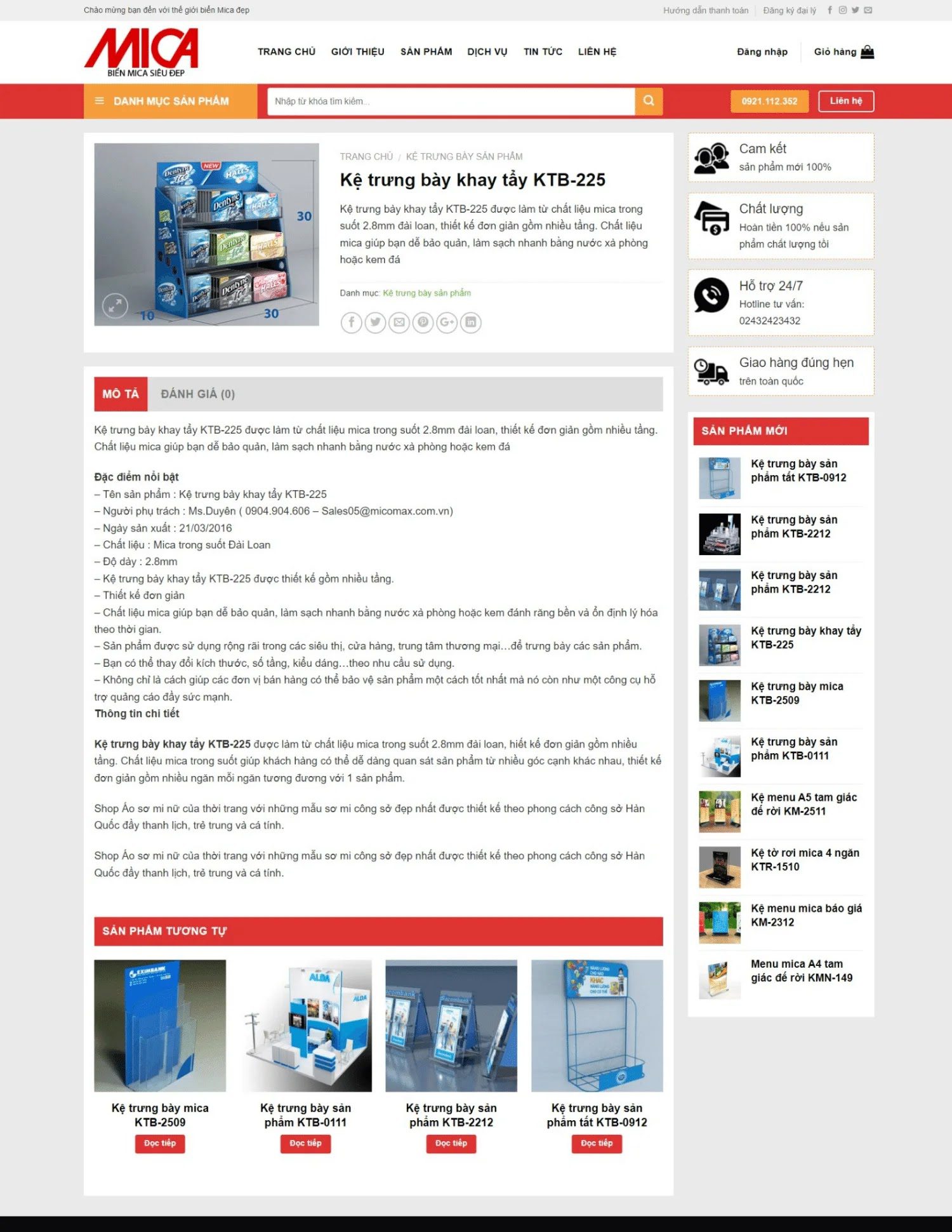 Thiết kế website bán sản phẩm Mica (KISO18046) - Ảnh 3
