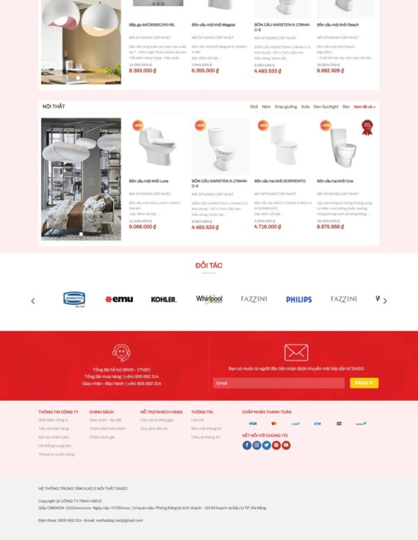 Alternative view of Thiết kế website bán thiết bị vệ sinh Ritavo (KISO18215)