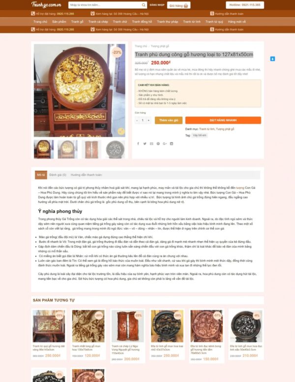 Thiết kế website bán tranh gỗ (KISO18030) - Ảnh 3