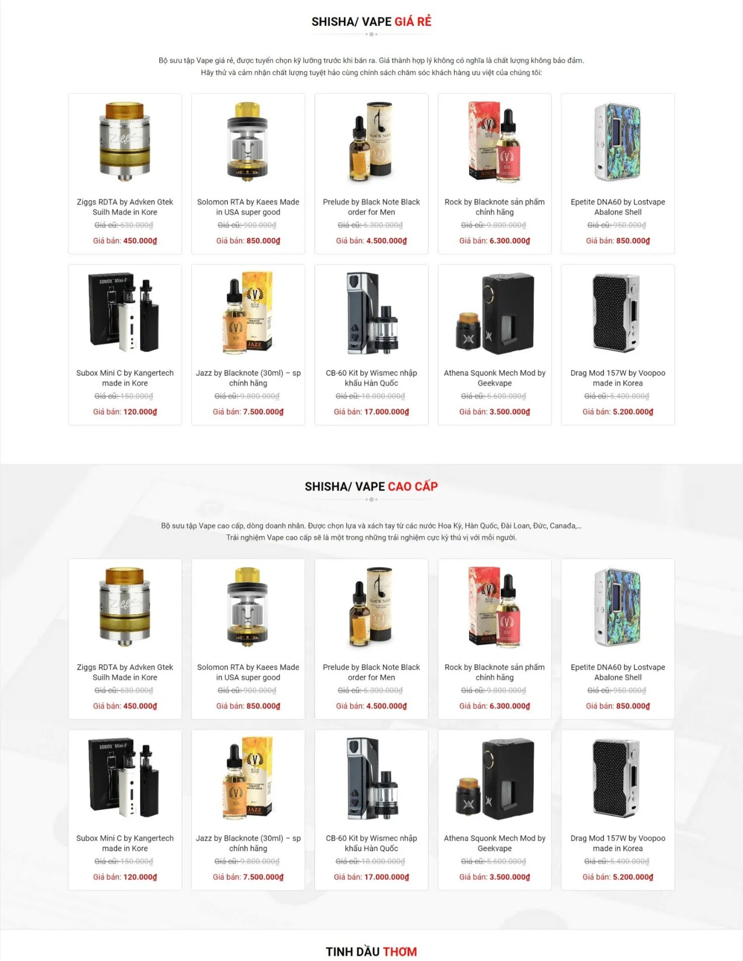 Thiết kế website bán thuốc lá điện tử Vape (KISO18254) - Ảnh 2