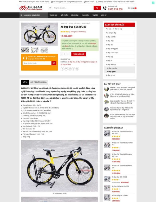 Thiết kế website bán xe đạp (KISO17972) - Ảnh 3