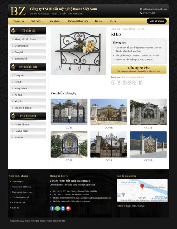Thiết kế website dịch vụ sắt mỹ nghệ (KISO17997) - Ảnh 3