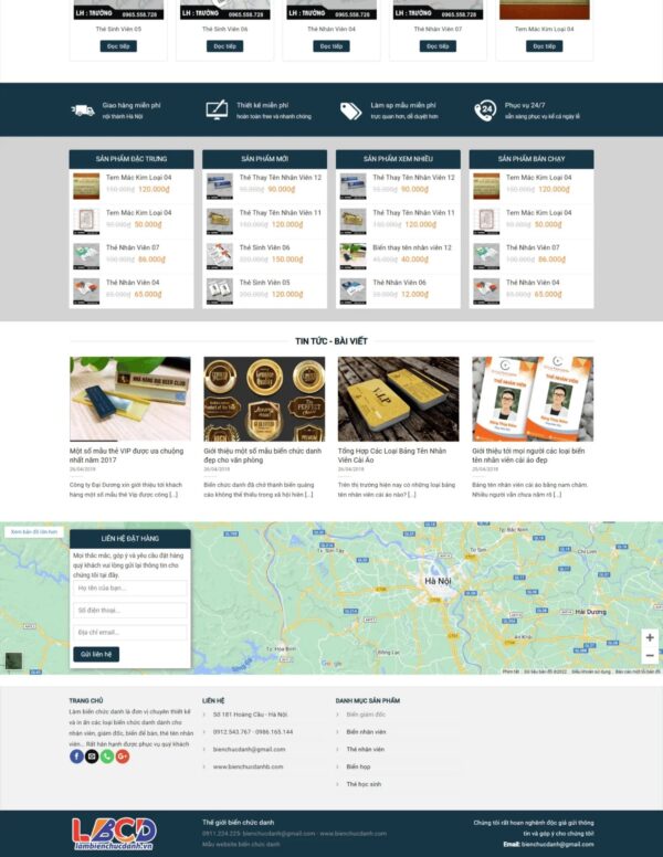 Alternative view of Thiết kế website làm biển chức danh (KISO18159)