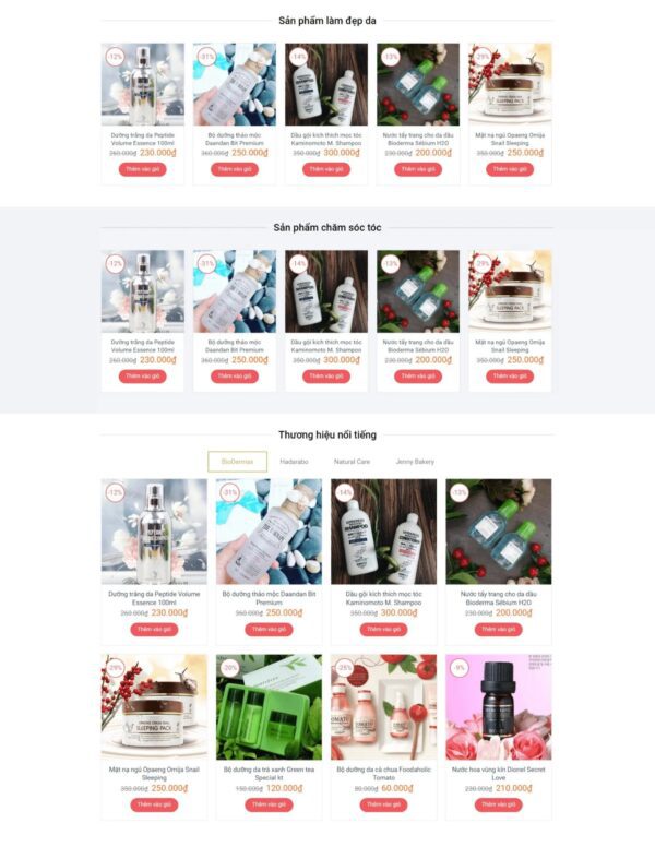 Alternative view of Thiết kế website mỹ phẩm Ajuma (KISO18164)