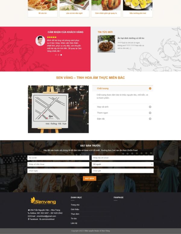 Alternative view of Thiết kế website nhà hàng ẩm thực Sen Vàng (KISO18143)