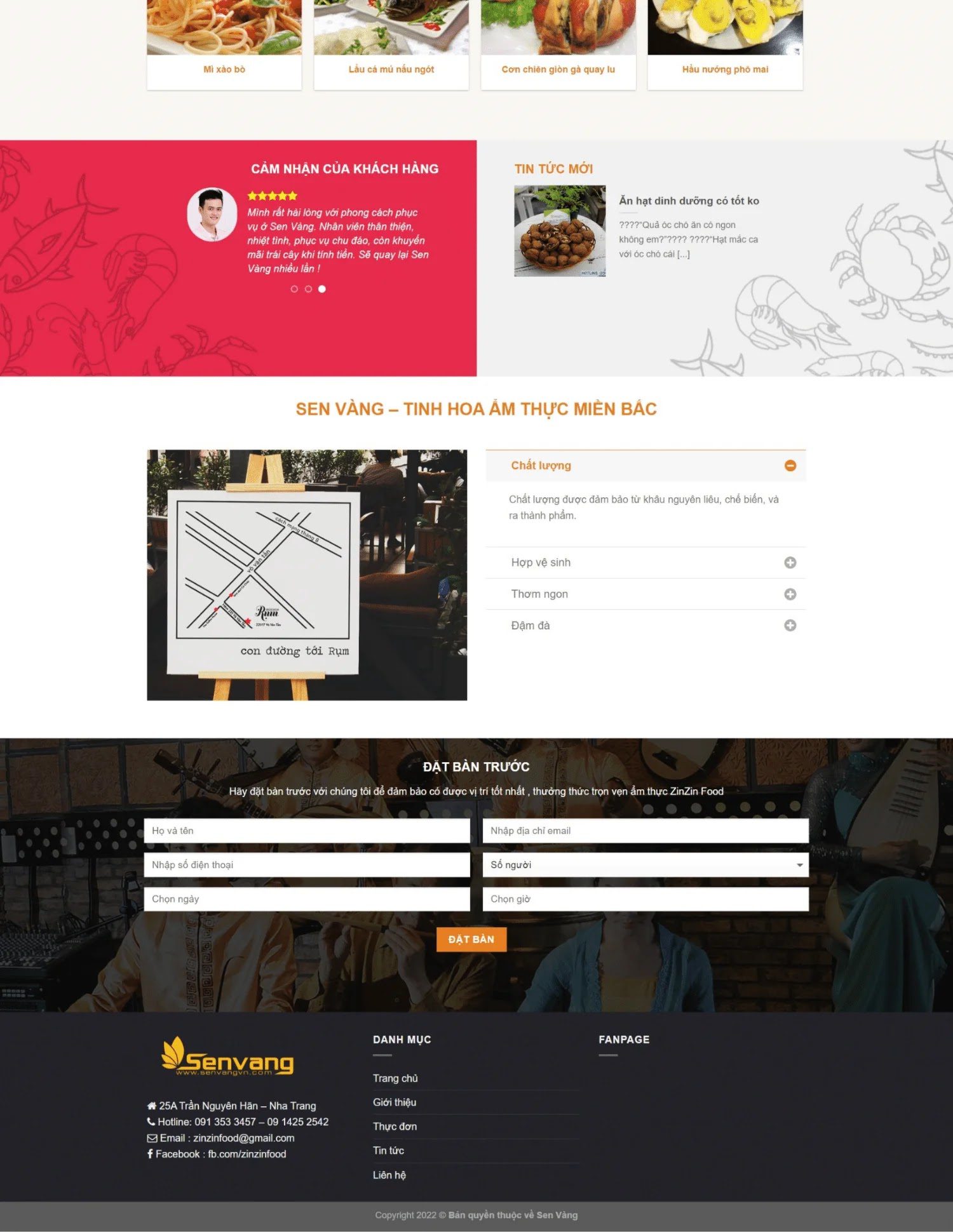 Thiết kế website nhà hàng ẩm thực Sen Vàng (KISO18143) - Ảnh 2
