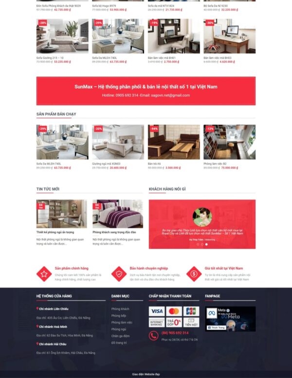 Alternative view of Thiết kế website hệ thống siêu thị nội thất SunMax (KISO18231)