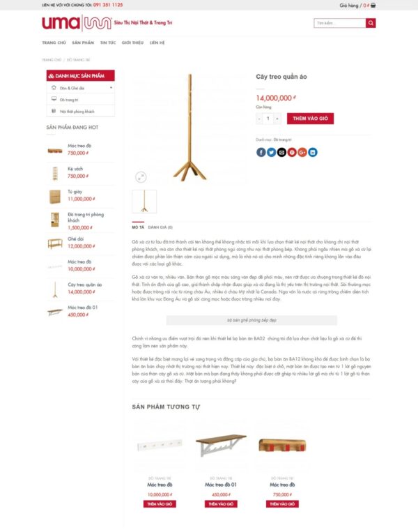 Thiết kế website siêu thị nội thất & trang trí (KISO18113) - Ảnh 3