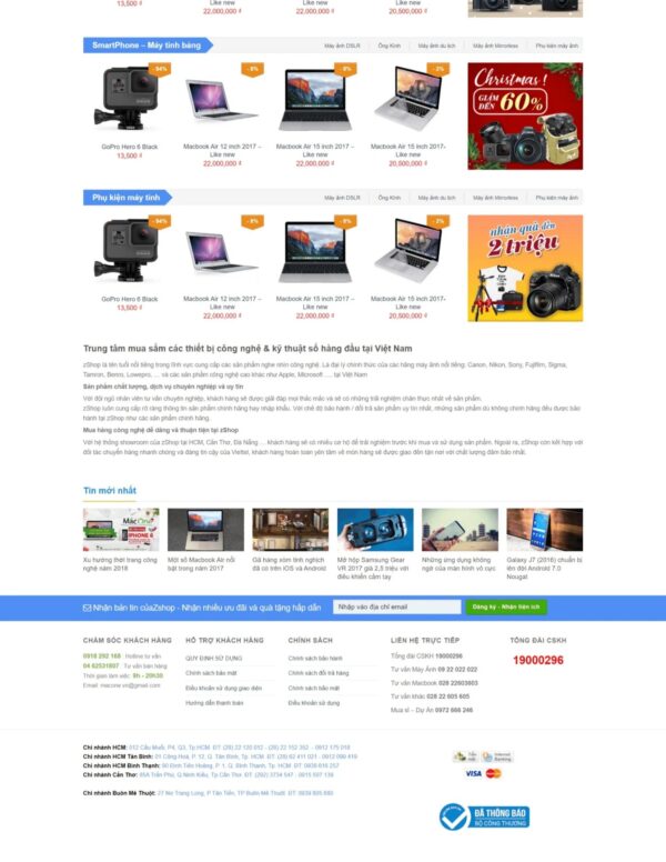 Alternative view of Thiết kế website bán đồ công nghệ ZShop (KISO18148)