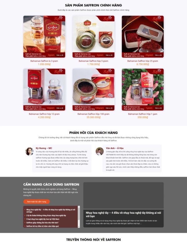 Alternative view of Thiết kế website bán thực phẩm chức năng Saffron (KISO18041)