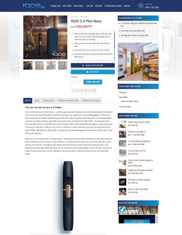 Thiết kế website thuốc lá điện tử (KISO18186) - Ảnh 4
